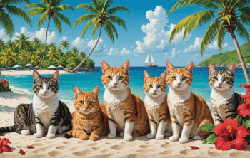 Chats en voyage et astuces de sérénité pour séjours dans les Caraïbes