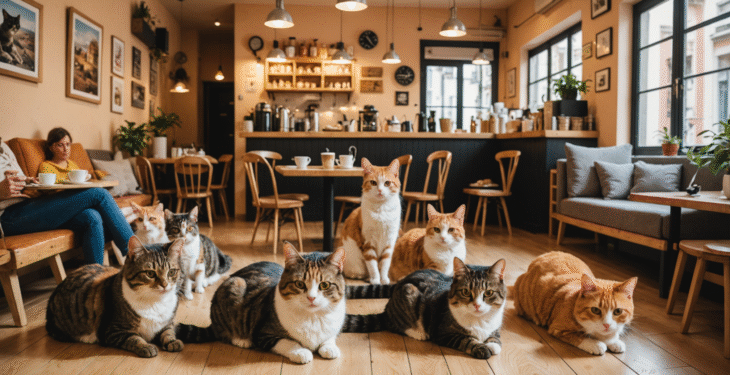 Cafés à chats et adresses originales pour voyageurs en Espagne