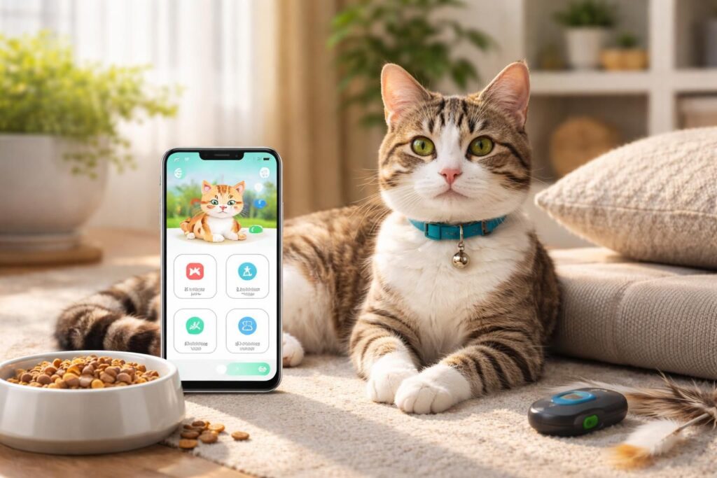 Applications mobiles pour animaux avec PetDesk, Rover et Pawtrack pour le bien-être félin