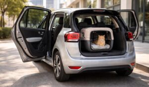 Transporter votre chat en toute sécurité avec cages adaptées dans les Citroën C4 Picasso