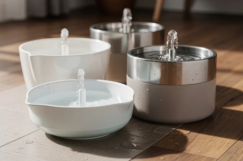 Les différents modèles de fontaines à eau pour chat sur le marché