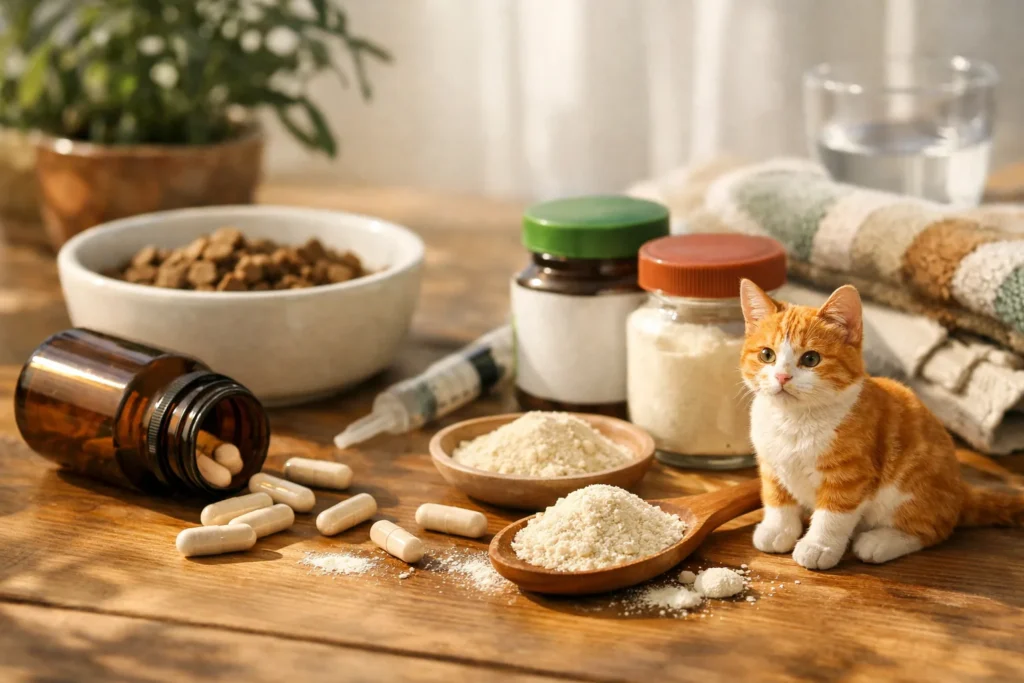 Probiotiques pour chat : dans quels cas, lesquels, combien de temps